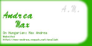 andrea max business card